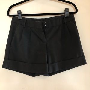 Black Cuffed Dress Shorts